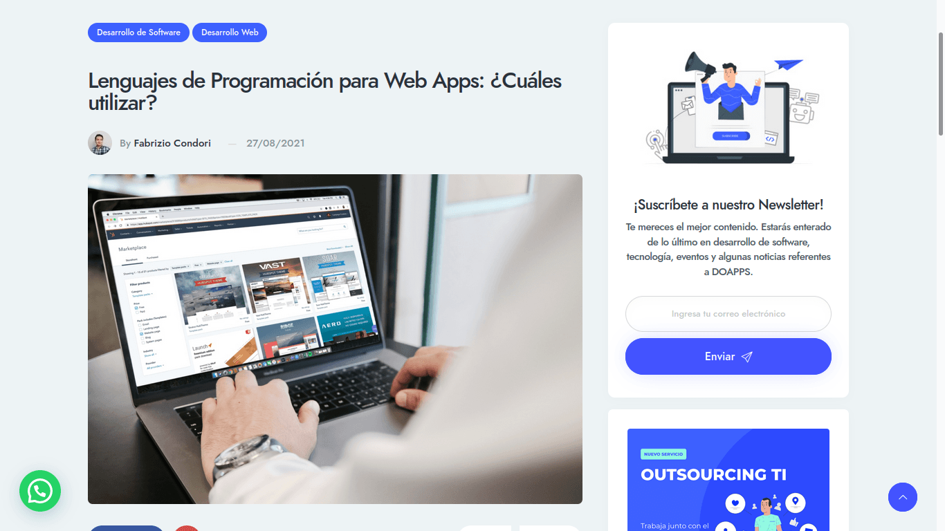 Lenguajes de Programación para Web Apps: ¿Cuáles utilizar? - [Colaboración]
